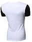 voordelige Casual T-shirts voor heren-Voor heren T-shirt Kleurenblok Wit Zwart Grijs Korte mouw Dagelijks Tops Katoen / Zomer / Zomer