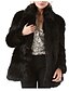 Χαμηλού Κόστους Γυναικείες Γούνες &amp; Δέρματα-Γυναικεία Χειμώνας Γούνινο παλτό Καθημερινά Δουλειά Βίντατζ Μεγάλα Μεγέθη Μακρύ Μονόχρωμο Μαύρο XS / Τ / M