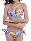 economico Bikini e costumi da bagno-Bikini Da donna Fantasia floreale All&#039;americana Nylon / Elastene