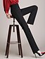 cheap Women&#039;s Pants-Women&#039;s Solid Black Business Pants,Simple,Plus Size