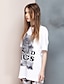 preiswerte Blusen und Hemden für Damen-Damen Tierfell-Druck Einfach Ausgehen T-shirt,Rundhalsausschnitt Sommer Kurzarm Baumwolle Dünn