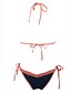 voordelige Bikini&#039;s &amp; Badmode-Dames Gestipt Retro Halter Donkerblauw Bikini Zwemkleding Zwempak Donkerblauw