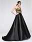 cheap Special Occasion Dresses-Ball Gown Sweetheart Neckline Sweep / Brush Train Satin Dress with Sequin / Crystals by TS Couture®