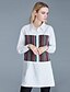 cheap Women&#039;s Blouses &amp; Shirts-Women&#039;s Daily Street chic Spring Fall Plus Size Shirt, Embroidered Shirt Collar Long Sleeves Cotton