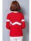 ieftine Pulovere Damă-Pentru femei Zilnic Casual Dungi Manșon Lung Regular Plover Pulover pulovere, Rotund Toamnă Bumbac Alb / Rosu / Gri Deschis