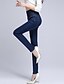 billige Kvindebukser-Kvinders Simpel / Street Jeans Bukser Mikroelastisk Bomuld / Spandex
