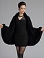 ieftine Pulovere Damă-Dame Plus Size Vintage Regular Pelerină / Capes-Mată Roșu / Negru / Galben / Violet Manșon Lung În V Lână / Acrilic Iarnă Mediu