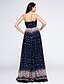 cheap Prom Dresses-A-Line Pattern Dress Prom Formal Evening Dress Strapless Sleeveless Floor Length Chiffon with Criss Cross Pattern / Print