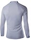 abordables Camisetas casuales de hombre-Hombre Camiseta Bloque de color Blanco Negro Azul Marino Gris oscuro Manga Larga Diario Deportes Tops / Invierno / Primavera / Otoño / Invierno