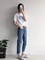 cheap Women&#039;s Pants-Women&#039;s Solid Blue Jeans Pants,Simple