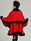 billige damesweaters-Dame Plusstørrelser Vintage Patchwork Lang Kapper Sweater Jumper, V-hals Vinter Uld Rød / Rosa
