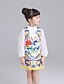 tanie Sukienki-Dziewczyny &#039; Bez rękawów Żakard Grafika drukowana 3D Sukienki Bawełna Sukienka Wiosna Jesień Codzienne