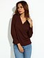 cheap Women&#039;s Blouses &amp; Shirts-Women&#039;s Plus Size Blouse Solid Colored Tops Wine Light Brown Black