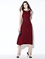 cheap Women&#039;s Dresses-Going out Simple Swing Dress - Solid Colored Square Neck Summer Black Navy Blue Wine