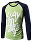 cheap Men&#039;s Tees &amp; Tank Tops-Men&#039;s Solid Colored T-shirt - Cotton Casual / Daily Yellow / Orange / Green / Spring / Fall / Long Sleeve