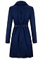 cheap Women&#039;s Coats &amp; Trench Coats-Women&#039;s Trench Coat Coat Daily Long Coat Regular Fit Jacket Long Sleeve Solid Colored Black Navy Blue Beige