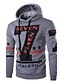 preiswerte Herren-Hoodies und -Sweatshirts-Herrn Kapuzenshirt Buchstabe Druck Sport - Langarm Schwarz Rot Dark Gray Blaugrün M L XL XXL / Frühling / Herbst