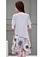 cheap Plus Size Dresses-Women&#039;s Going out Plus Size Casual Loose Dress,Floral Round Neck Knee-length Short Sleeves Cotton Summer Low Rise Micro-elastic