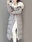 cheap Women&#039;s Puffer&amp;Parka-Women&#039;s Long White Goose Down Padded - Solid Hooded