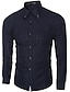 cheap Men&#039;s Shirts-Men&#039;s Plaid Shirt - Cotton Casual / Daily Work White / Black / Navy Blue / Long Sleeve