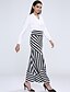 cheap Women&#039;s Skirts-Women&#039;s Striped Black Skirts , Vintage / Bodycon / Casual Maxi