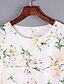 preiswerte Blusen und Hemden für Damen-Damen Blumen Übergrössen Bluse Schößchen Polyester