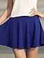 billige shorts og nederdele-Dame A-linje Polyester Vin Lys pink Navyblå Marineblå Nederdele Drapering Daglig En Størrelse