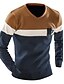 preiswerte Herrenpullover &amp; -Strickjacken-Herrn Alltag / Sport Einfarbig Langarm Standard Pullover Pullover Jumper Frühling / Herbst / Winter Wolle Marinenblau / Grau L / XL / XXL