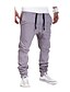 preiswerte Sweatpants-Herren Jogginghose Sweathose Kordelzug Einfarbig In voller Länge Hose Täglich Sport Aktiv Schwarz Grau / Übergröße / Wochenende