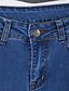 billiga Dambyxor-Dam Vintage Brett skaft / Jeans Byxor - Enfärgad Blå 28