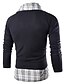 זול סוודרים וקרדיגנים לגברים-M / L / XL לבן / בז&#039; גולף סתיו / חורף צמר, מגשר סוודר סוודר רגיל שרוול ארוך קולור בלוק יום יומי יומי בגדי ריקוד גברים