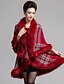 cheap Women&#039;s Sweaters-Women&#039;s Party Vintage Patchwork Long Sleeve Long Cloak / Capes Sweater Jumper, V Neck Spring / Fall / Winter Wine / Black / Red