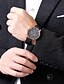 baratos Relógios Clássicos-Homens Relógio de Moda Relógio Elegante Quartzo Couro Preta / Branco / Marrom Relógio Casual / Analógico Casual Vintage - Branco Preto Marron