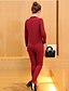 billige Jumpsuits og buksedresser til kvinner-Langermet Kvinner Jumpsuits Mikroelastisk Tynn Polyester Vintage