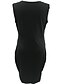 cheap Plus Size Dresses-Women&#039;s Plus Size Daily Weekend Asymmetrical Sheath Dress - Solid Colored Split V Neck Summer Black Wine XXL XXXL XXXXL / Slim