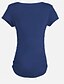 voordelige Zwangerschapsbovenkleding-Dames Zwangerschap Effen T-shirt Dagelijks Zwart / Blauw / Oranje / Schattig
