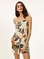 cheap Women&#039;s Jumpsuits &amp; Rompers-Women&#039;s Holiday Vintage Romper Backless / Print Halter Neck / Summer