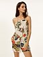 cheap Women&#039;s Jumpsuits &amp; Rompers-Women&#039;s Holiday Vintage Romper Backless / Print Halter Neck / Summer