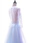 cheap Prom Dresses-A-Line Illusion Neckline Short / Mini Lace Cocktail Party / Homecoming / Prom Dress with Bow(s) Lace Sash / Ribbon by Shang Shang Xi