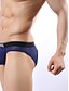 cheap Men&#039;s Exotic Underwear-Men&#039;s Briefs Underwear Mesh Hole Solid Colored Mesh Mid Waist Erotic White Black Yellow M L XL