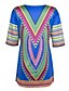 cheap Women&#039;s Dresses-Women&#039;s Boho In Colour Deep V 1/2 Length Sleeve Mini Dress-6516