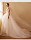 cheap Wedding Dresses-Ball Gown Wedding Dresses Bateau Neck Sweep / Brush Train Organza Beaded Lace Cap Sleeve Formal Floral Lace with Lace Beading Appliques 2020