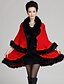preiswerte Damen Pullover-Damen Übergröße Retro Patchwork Lang Mantel / Capes Pullover Jumper, V-Ausschnitt Winter Wolle Rot / Fuchsia