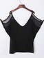 cheap Women&#039;s Blouses &amp; Shirts-Women&#039;s Daily Street chic Summer Blouse,Solid V Neck Sleeveless Polyester Translucent