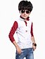 preiswerte T-Shirts &amp; Hemden für Jungen-Jungen Blumig Party Druck Langarm Standard Standard Baumwolle T-Shirt Rot