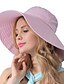 billige Bryllupshodeplagg-Dame Fritid Solhatt Polyester Sommer Beige Blå Rosa