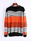 cheap Sweaters-Women&#039;s Pullover Color Block Simple Long Sleeve Regular Sweater Cardigans Round Neck Spring Green Orange