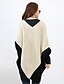 cheap Women&#039;s Sweaters-Women&#039;s Long Sleeve Batwing Sleeve Cotton Long Pullover - Color Block V Neck / Fall / Winter