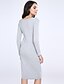 cheap Sweater Dresses-Women&#039;s Work Cotton Bodycon Dress - Striped / Patchwork V Neck