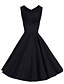 cheap Women&#039;s Dresses-Women&#039;s Vintage Swing Dress - Patchwork Pleated